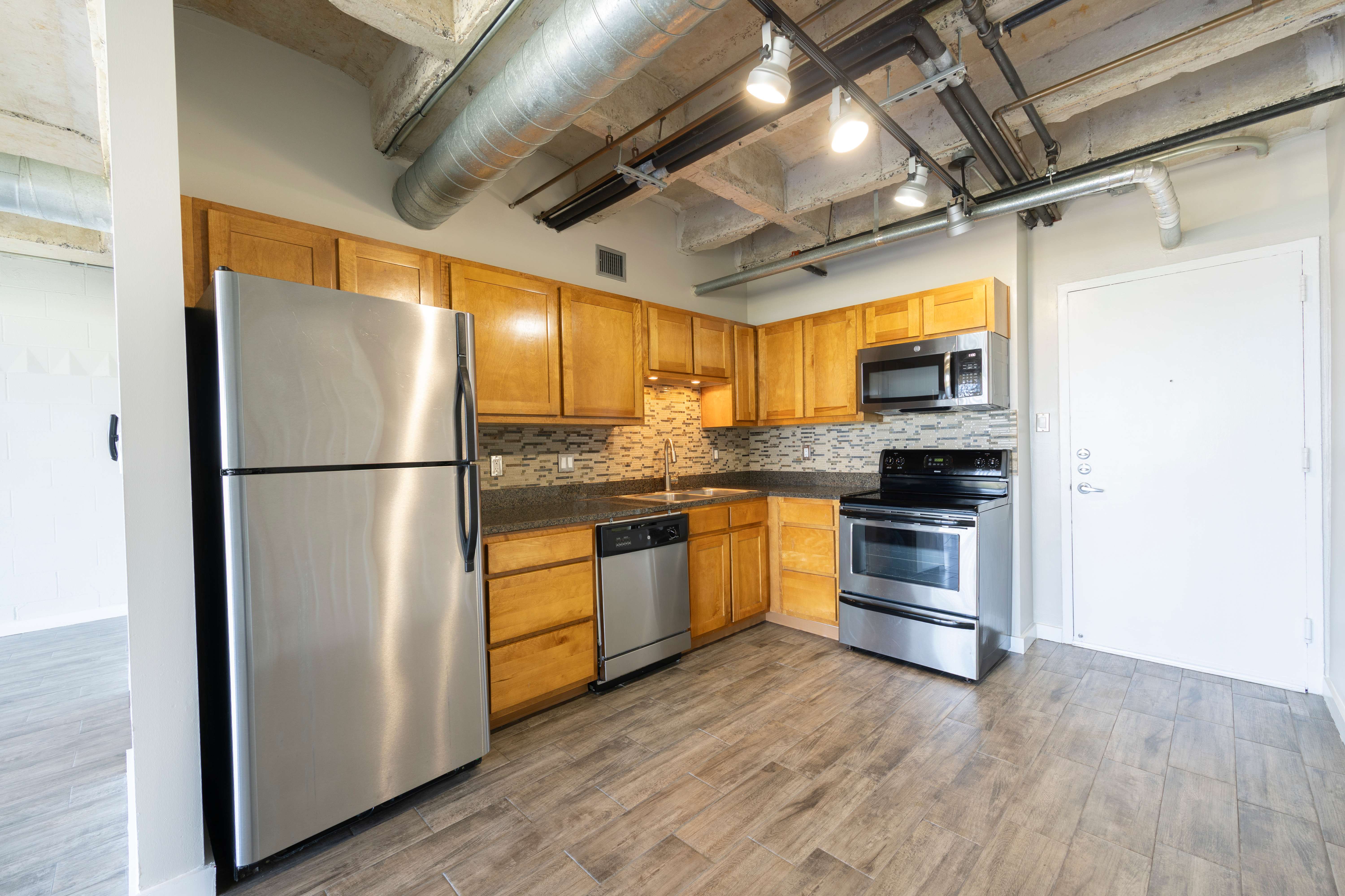 Kitchen with stainless appliances