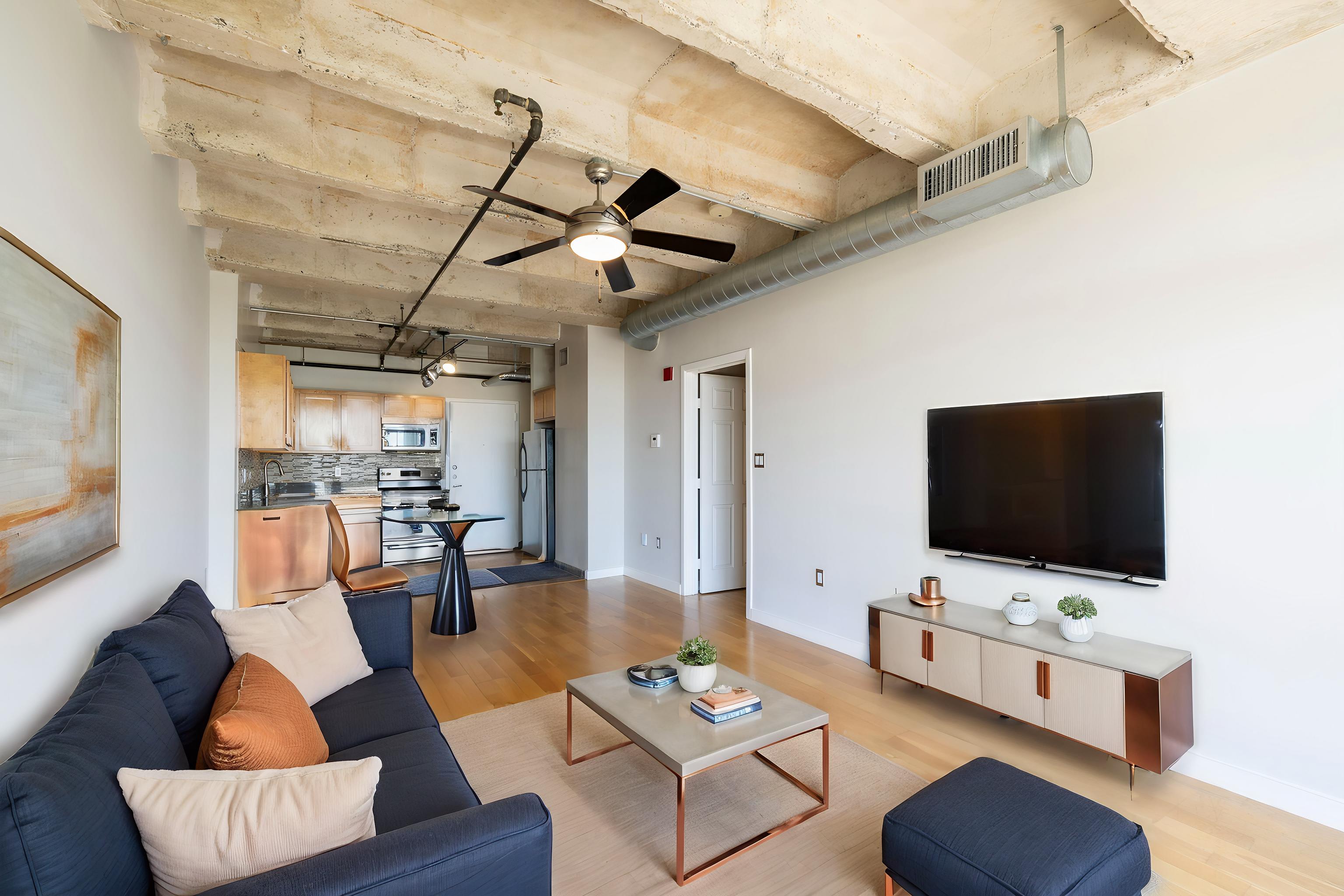 Staged living room