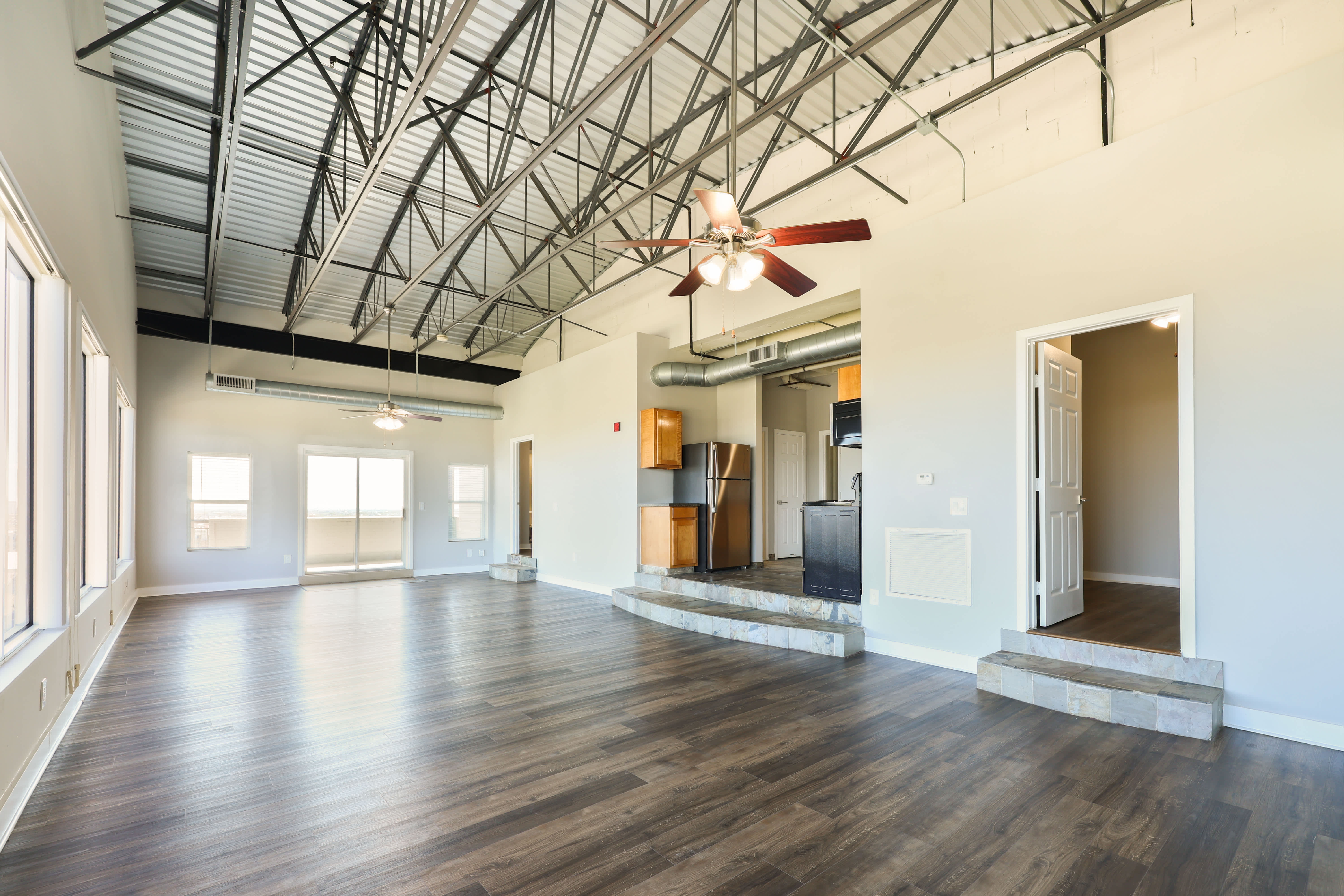 Wide loft interior